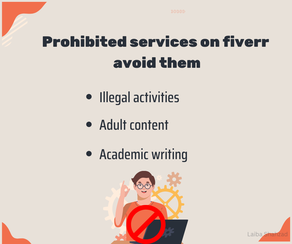 Prohibited services on fiverr avoid them