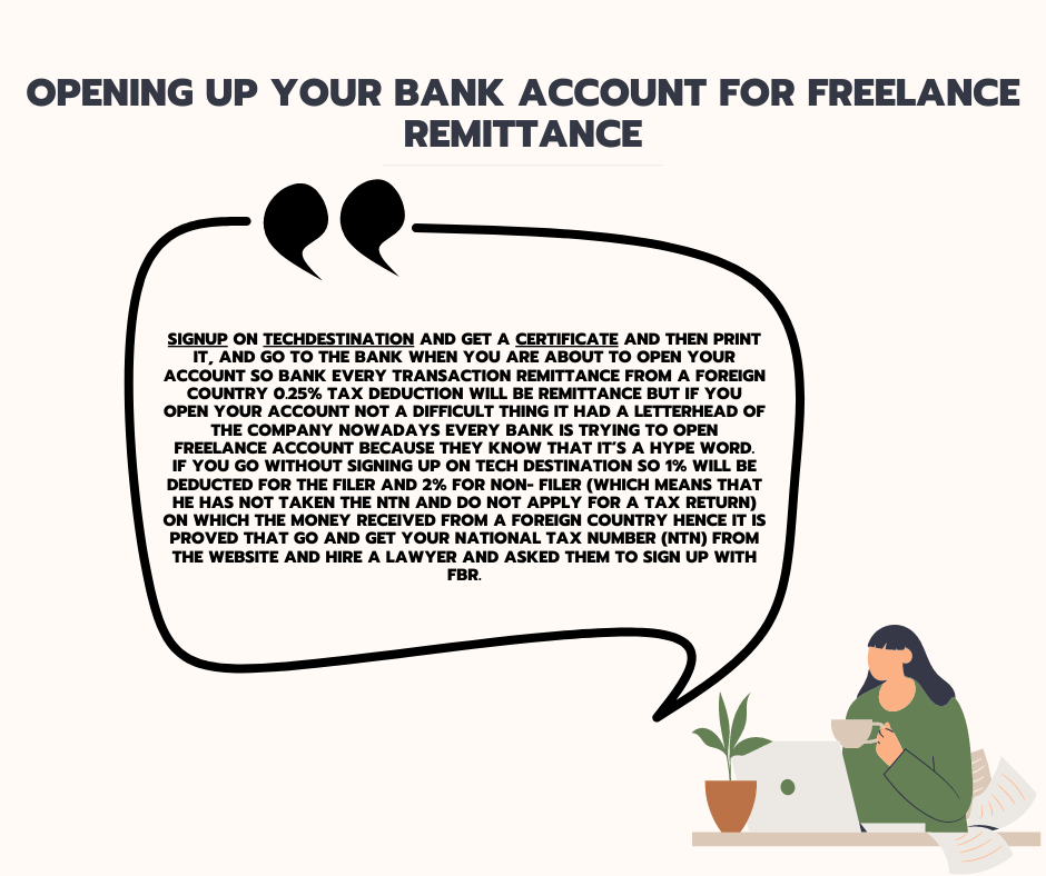 Opening up your bank account for freelance remittance